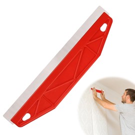 Paint Trim Guard Paint Wallpaper Scraper, 12 inch Multi-Purpose Stainless Steel Paint Shield Straight Edge Painters Tool for Cutting in, Paint Guide Measurement, Precision Smearing Repairing (Red)