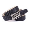 Anthoni Crown Women's Leather Belt, black