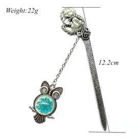 Metal Bookmarks with Chain,Unique Glow in The Dark Bookmark,Inspirational Book Markers for Book Lovers Delicate Gifts