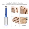 Flush Trim Router Bit 1/2 Inch Shank, Straight Flush Trim