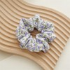 Soft Chiffon Floral Scrunchies for Women girls, black love heart