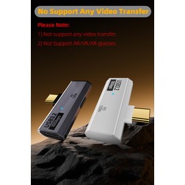 AreMe USB C Splitter (Not for Video), 2-in-1 Dual USB C Headphone and Charger Adapter Audio Dongle with PD 100W for Rog Ally, Steam Deck, iPhone 15/16, iPad (Grey)