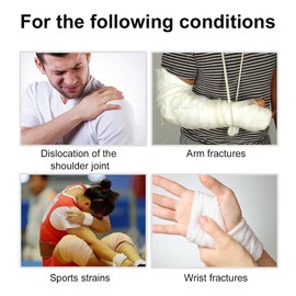 Kiuiom Arm Sling Shoulder, Adjustable Arm Loop with Breathable Mesh for Men and Women, Shoulder Strap, Arm Sling Shoulder Left Right, for Broken Wrist, Arm, Crooked Shoulder