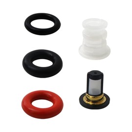 Fuel Injector Rebuild Kit w/O-rings Filters Seals Caps Fit for Honda CR-V Base Sport Utility 4-Door 2.4L 2354CC 144Cu. In. l4 GAS DOHC Naturally Aspirated 2002 2003 by YTXXDEUS