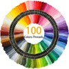 Similane Embroidery Kit 215 Pcs,100 Colors Threads,5 Pcs Embroidery Hoops,3
