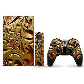 MightySkins Skin Compatible with NVIDIA Shield TV (2017) Pro - Mosaic Gold | Protective, Durable, and Unique Vinyl Decal wrap Cover | Easy to Apply, Remove, and Change Styles | Made in The USA