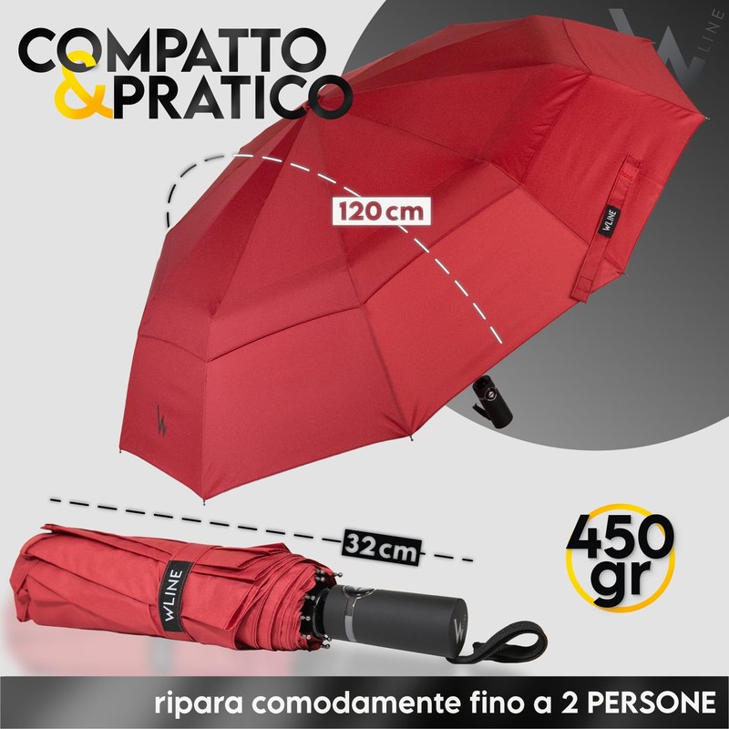 WLine Wind Mini Umbrella Folding Auto Open Close Teflon Fabric