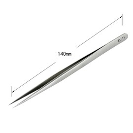 EDu Precision Tweezers, Precision, Extra Fine, High Precision, Thin Plastic Model Tweezers, For Making Models, Crafts, Stainless Steel, Set of 2