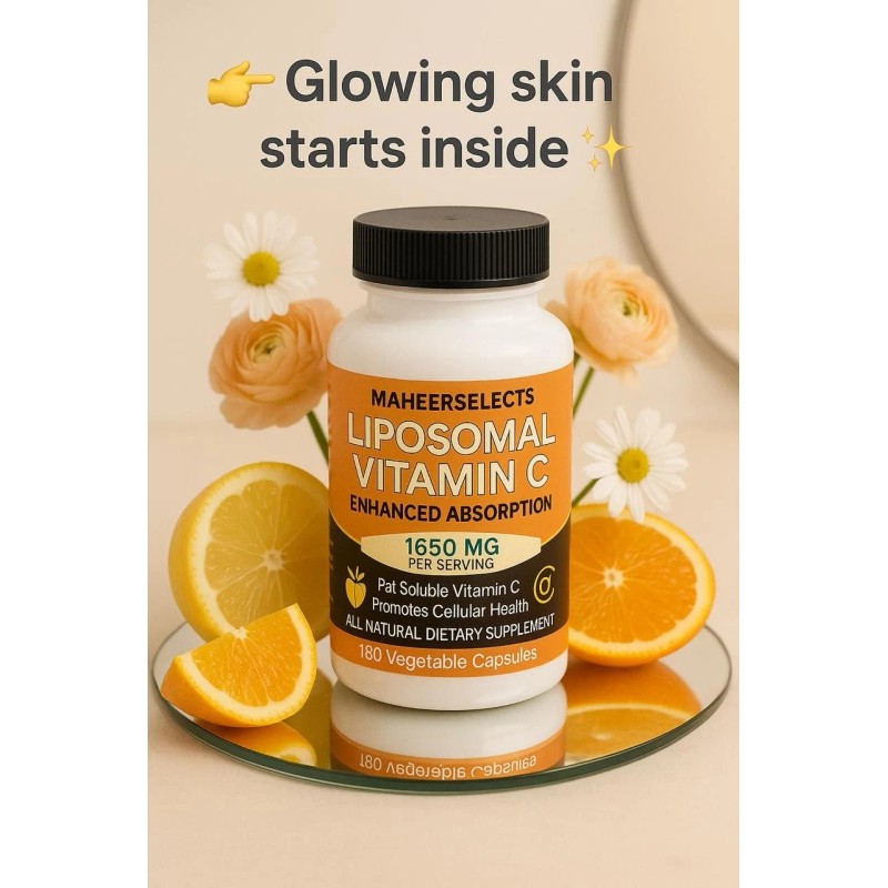 Vitamin C Liposomal 1650mg 180 Count | Powerful Immunity &