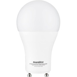 Sunlite A19 GU24 Dimmable Light Bulb, 9 Watts (60WEquivalent) 800 Lumens, 2 Prong LED Twist and Lock Base, 90 CRI, ETL Rated for Enclosed Fixtures, 5000K Daylight, 1 Pack