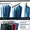 WohnZauber Clothes Hangers Space-Saving 2 x Multiple Trouser Hangers with