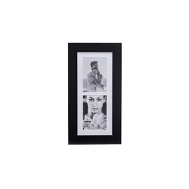 Malden 5x7 2-Opening Matted Collage Picture Frame - Displays Two 5x7 Pictures - Black
