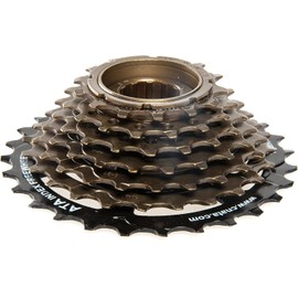 ZUKAK Bike Freewheel, 7-Speed Bicycle Cassette 14-28T/13-28T Gears Sprocket for Teeth Sprocket for Mountain Bikes Road Bikes Folding Bikes MTB Bicycle Part Brown