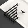 Asidrama 10 Pack 5 Inch(128mm) Matte Black Cabinet Pulls Knurled