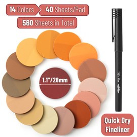 Mr. Pen- Transparent Sticky Note Set, 560Sheets, Colorful, Round Transparent Sticky Notes Set