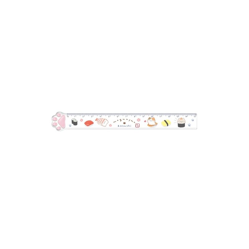 Kamio Japan 225618 Paws Ruler, 5.9 inches (15 cm) Ruler,