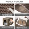 Fooalgo Litter Box Enclosure, Side Entry Stainless Steel Cat Litter