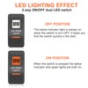 HOKAAER LED Work Lights Waterproof Rocker Switch On-Off 12V/20A 24V/10A