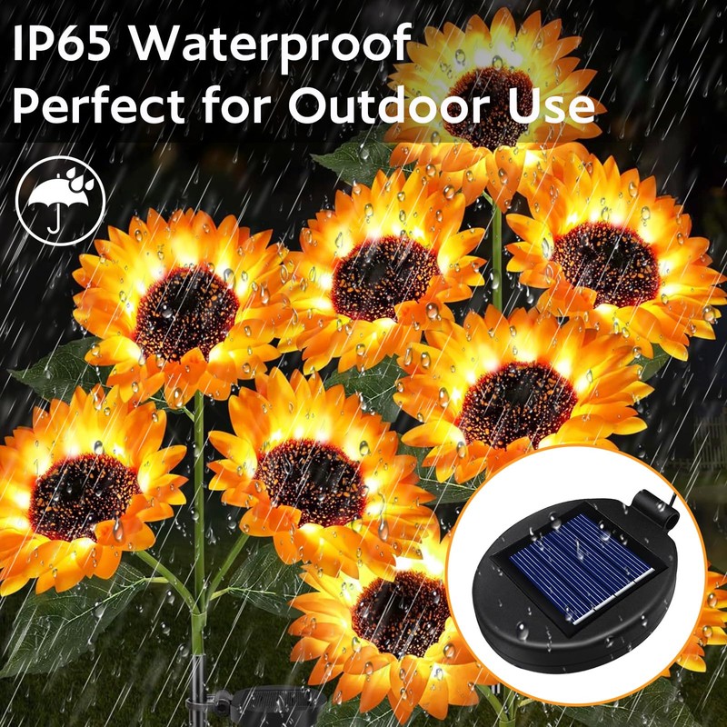 2 Pack Replacement Solar Panel for Outdoor Lights, Solar Lights