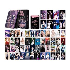 QOCUILC Black Pink, Korean Female Star BP Photocards, K-Pop Trading Cards, Album with Postcard Box for Fans Kpop Merchandise Gift Set (The Girls)