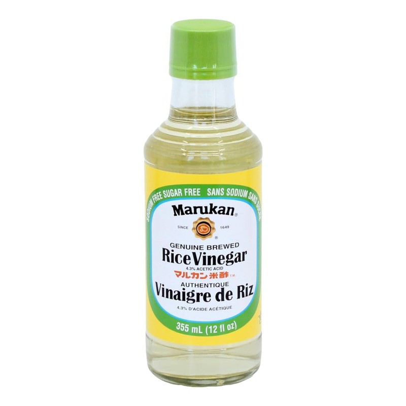 Marukan Genuine Brewed Rice Vinegar, 12 Ounce Glass Bottle (Pack