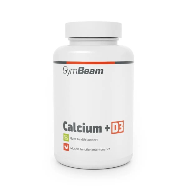 GymBeam GymBeam Calcium + D3-320 mg Kalzium pro Dosis, Kapselform,