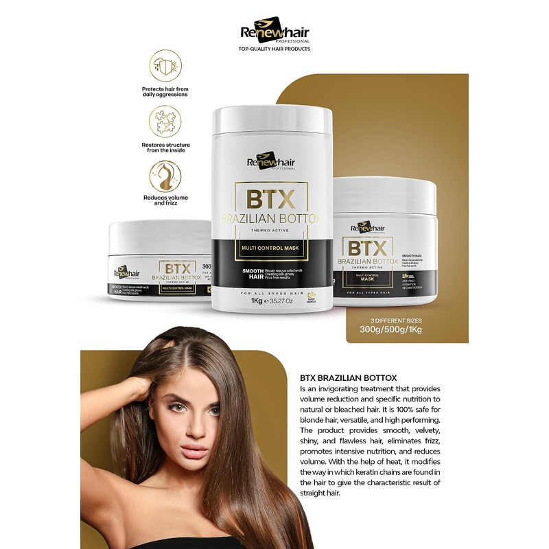 Renew Hair Professional Hair Mask BTX 300g Botosmart Brazilian Treatment