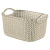 CURVER Rectangular Knit Basket, Oasis White, 24.8 x 17.5 x