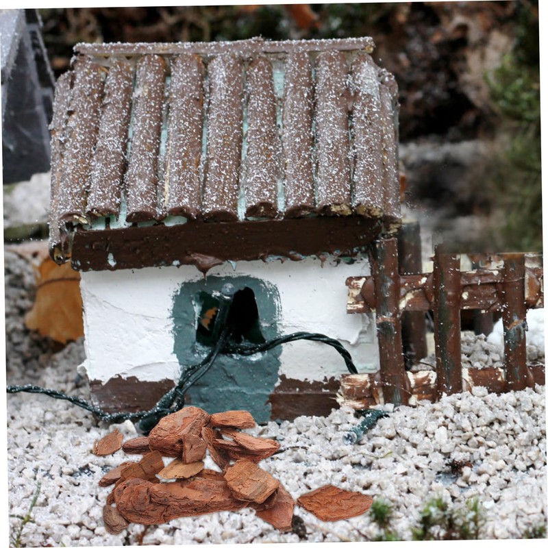 TEHAUX 1 Pack Natural Bark Scenery Materials for Micro Landscape