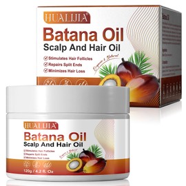 Batana Oil for Hair Growth, 100% Pure Batana Oil Hair Mask, Scalp and Hair Oil, Repair Damaged Hair, Nourishes Thin Hair Scalp Skin and Loss Hair Growth Fir, for All Hair Types, 4.2Oz