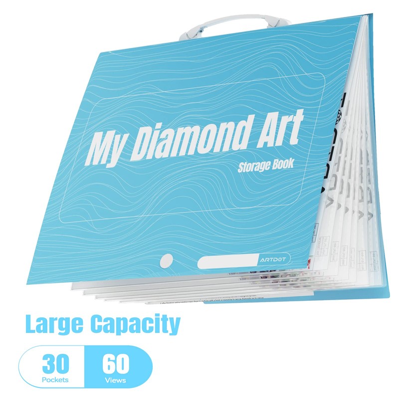 ARTDOT A2 Storage Book for Diamond Art Kits, Diamond Art