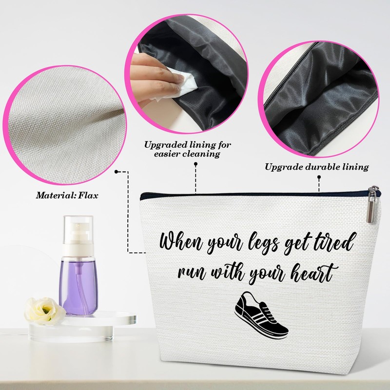 ELSGFHSU Running Gifts Makeup Bag, Gifts for Runner, Marathon Lover,