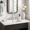 Hurran 8 Inch Chrome Widespread Bathroom Faucet, Double Handle Sink