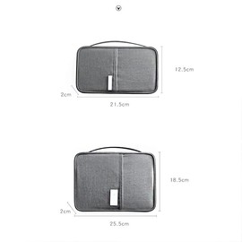 Waterproof Passport Holder Travel Document Wallet RFID Bag Family Case Organizer with Multiple Compartments, Secure Family Travel Document Organizer Case