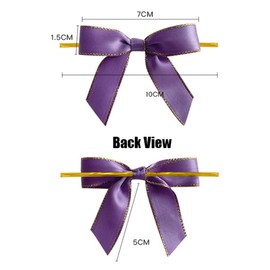 Anevous Pack of 50 Satin Bows, 15 mm Mini Gift Bows for Crafts, Bows Satin Ribbon for Sewing for DIY Gift Candy Bags Christening Decoration Wedding Decoration, Red