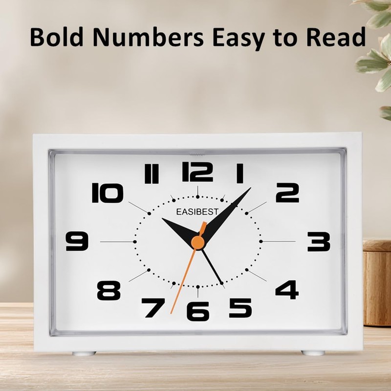 EASIBEST - Reloj despertador analógico para montaje en pared, color