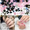 500Pcs 3D Mixed Pink Pearls Nail Charms Acrylic Multi Shapes