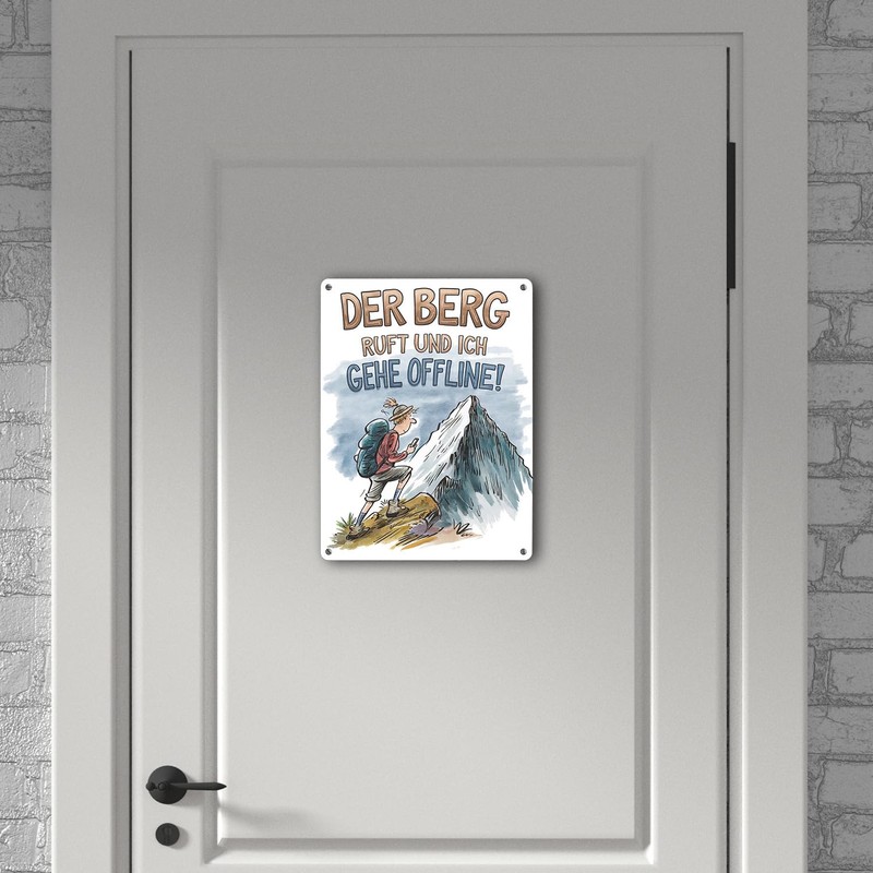 Der Berg ruft Metal Sign XL in 21 x 28