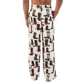 Lazy One Pajama Pants for Men, Men's Separate Bottoms, Lounge Pants, Cowboy, Cowgirl, Horse (Boot Mens Pants, Medium)
