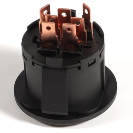 Ignition Switch, Ignition Starter Switch for Jo-hn Dee-re X100 Series, X300 X304 X310 X390 X500 X520 X530 X534 X540 with 2 Keys, 4 Positions with Headlight Control, 7 Prongs