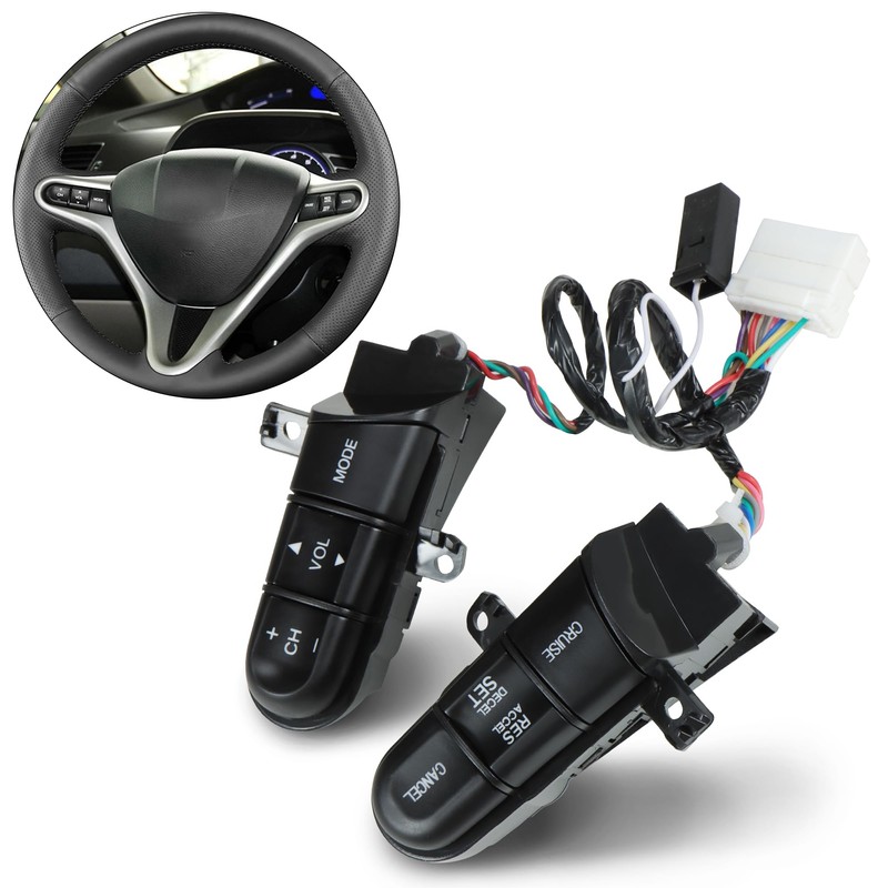 HUSUKU Steering Wheel Mounted Cruise Control Switch Buttons Kit Replacement