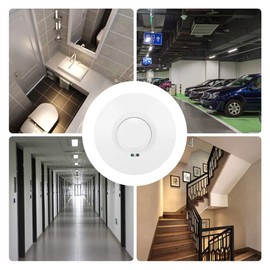 DC 12-24V Ceiling Sensor Motion Detector Light Switch,plplaaoo Microwave Sensor Switches, 360??Low Voltage Microwave Radar Sensor Light Switch, Automatically Identify Lighting, for Indoor Hotel L