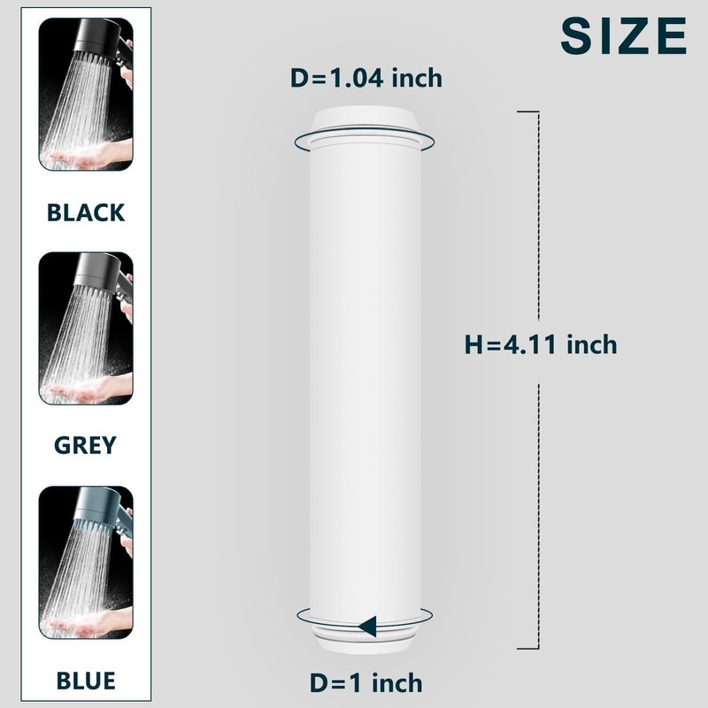 JISIZKY Replacement Shower Filter Cartridge Compatible With PWERAN Filtered Showerhead