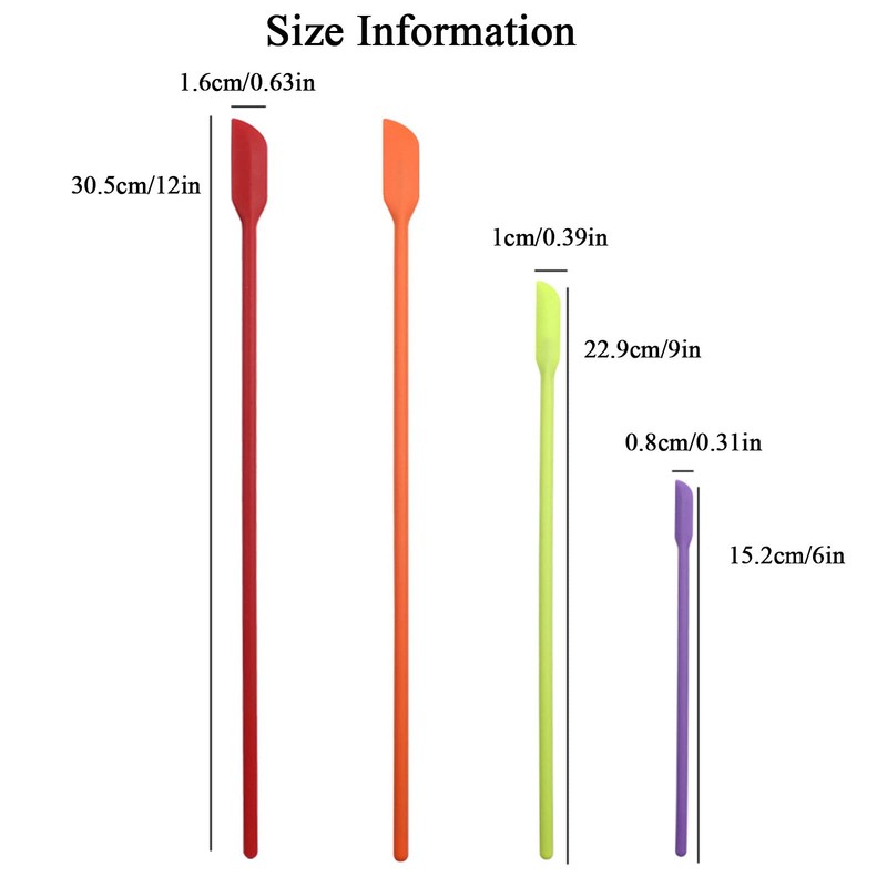 HAGBOU Beauty Spatula, 4 PCS Makeup Spatula Mini Spatula for