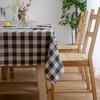 Aquazolax Farmhouse Table Cloth Square Weights Textured Cotton Polyester Fabric