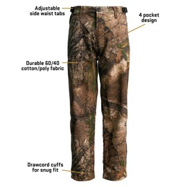 Scent Blocker Shield Series Youth Fused Cotton Pants, Hunting Pants for Kids (RT APX, X-Large)