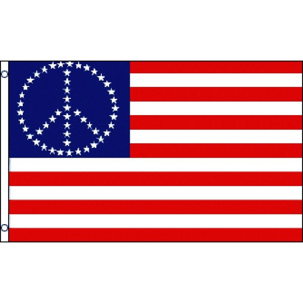 Peace USA (Stars) 3'x5' Polyester Flag