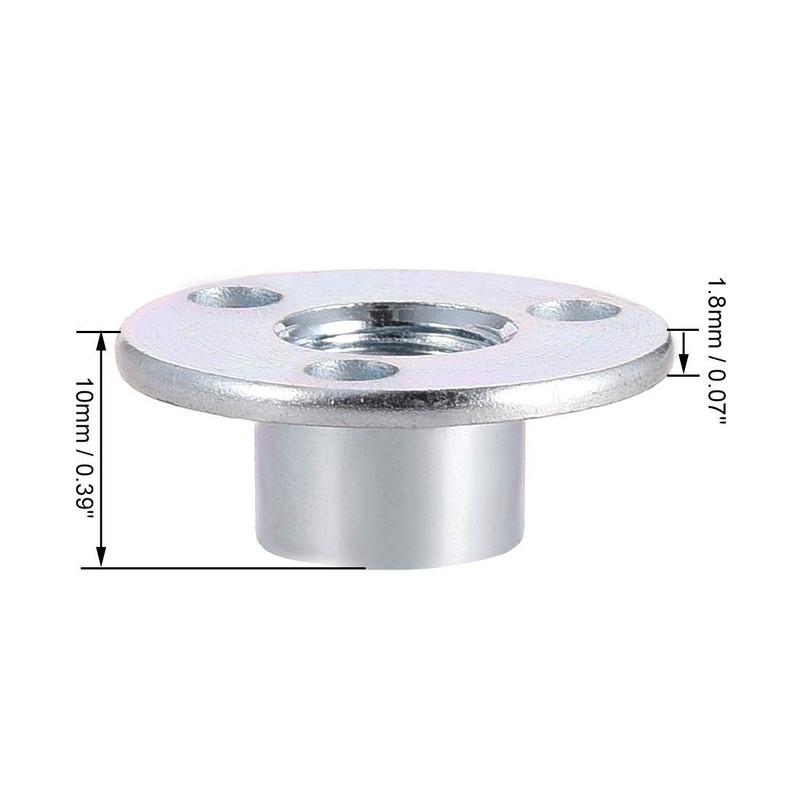 sourcing map M10x25x1.8mm Brad Hole Tee Nut Carbon Steel T-Nuts
