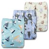 Littles & Bloomz, Reusable Pocket Cloth Nappy, Fastener: Popper, Set