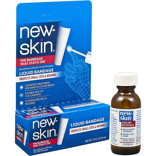 New-Skin Liquid Bandage, Waterproof Bandage for Scrapes and Minor Cuts, 1 fl oz (Pack of 2)